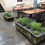 Stone Troughs Supplied to Restaurant Chain For Planters in Bath